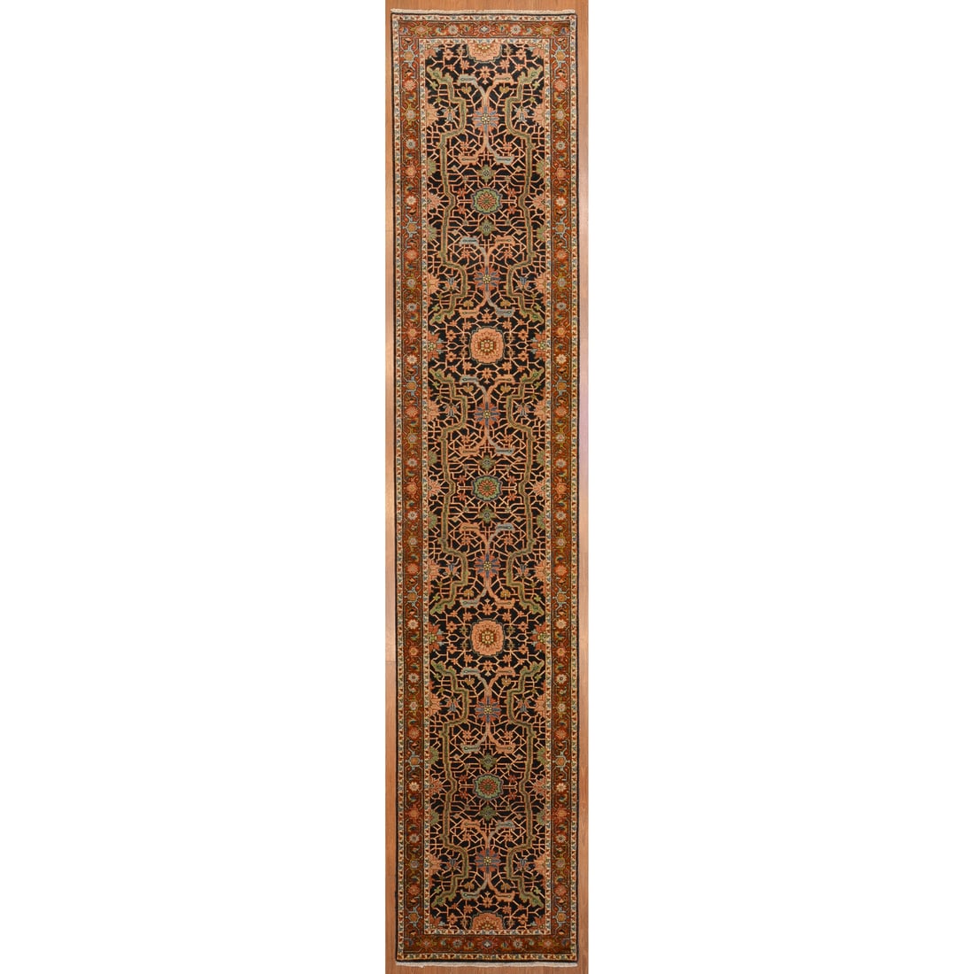 Indo Agra Gallery Rug, India, 2.7 x 13.2 (1 of 3)