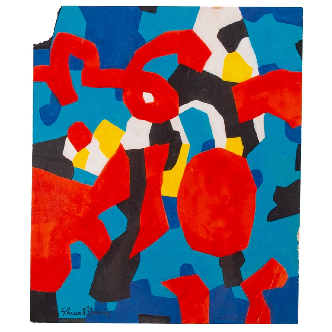 Stuart Davis. Untitled Abstract, gouache: (American, 1894-1964) Gouache on paper, signed "Stuart Davis" ll, sheet size: 12 1/4 x 10 1/4 in., unframed Provenance: From a private collection, Baltimore, MD