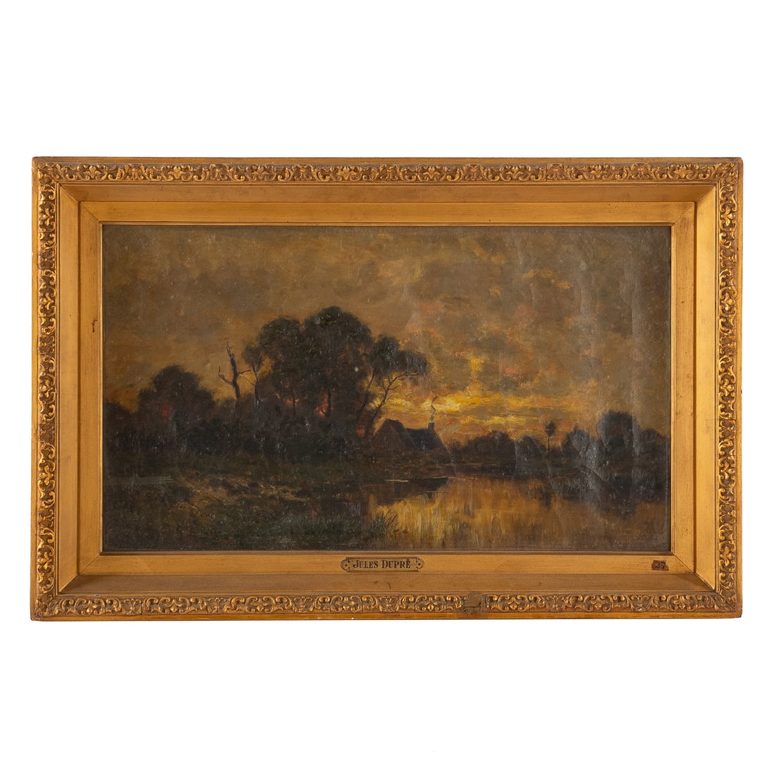 Attributed to Jules Dupre. River Sunset, oil (1 of 4)