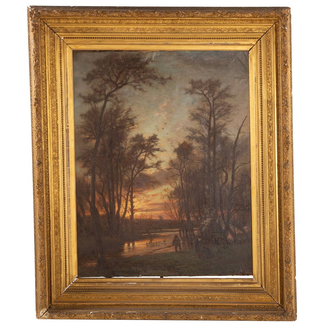 Charles Volkmar. River Landscape, oil (1 of 4)