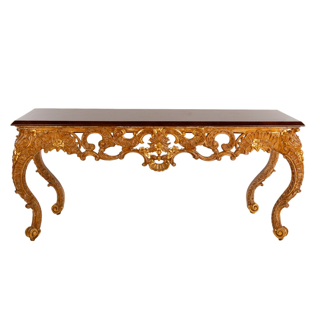Venetian Baroque Style Parcel Gilt Console Table (1 of 4)