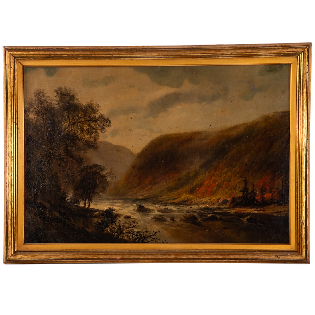Alexander Helwig Wyant. Hudson River Rapids, oil (1 of 4)