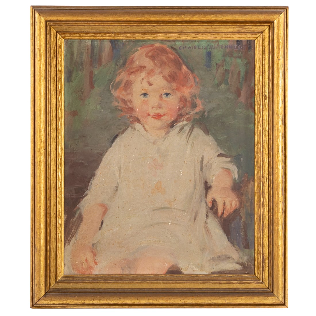 Camelia Whitehurst. Mary Iglehart Taylor Seated, oil: (American, 1871-1936) Oil on canvas, signed "Camelia Whitehurst" ur, sight size: 21 1/2 x 17 1/2 in., framed size: 28 x 23 1/2 in. Provenance: From the private collection of the family of the artist, 