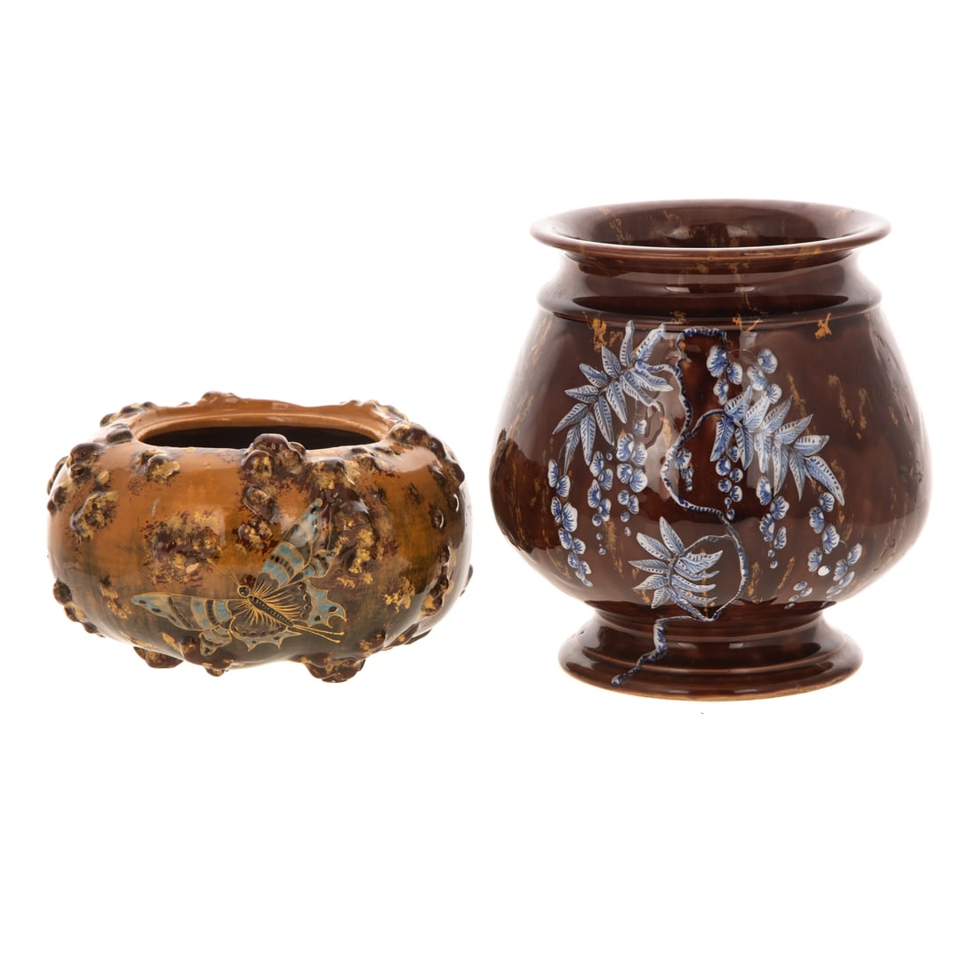 Saint Clement & Emile Galle Faience Jar & Vase (1 of 4)