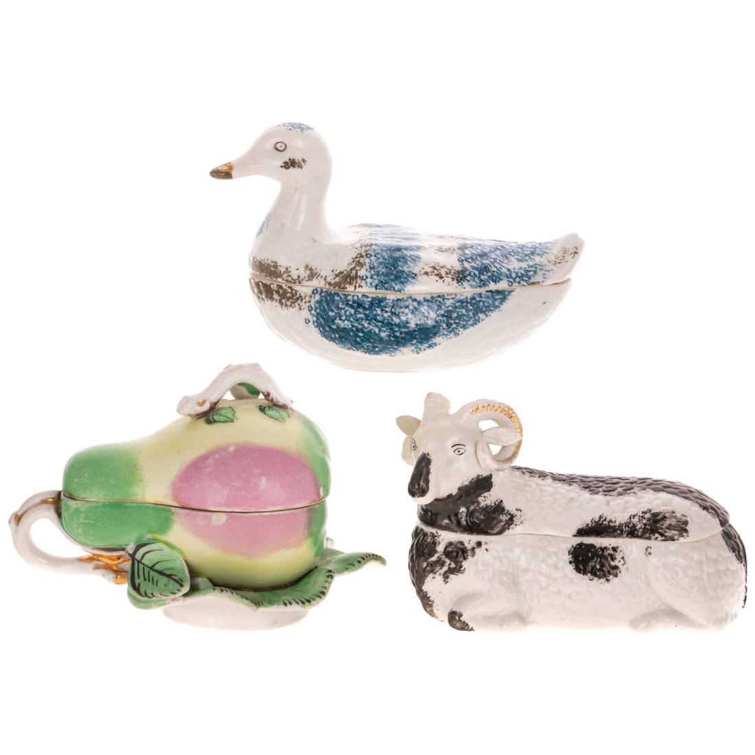 Three Kuznetsov Russian Porcelain Lidded Dishes (1 of 3)