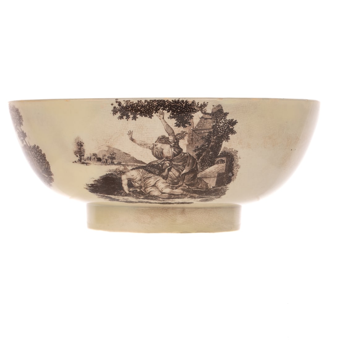 A Liverpool Transfer-Printed Creamware Bowl (1 of 5)
