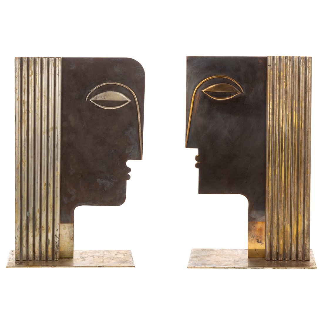 A Pair of Franz Hagenauer Art Deco Mask Sculptures (1 of 6)