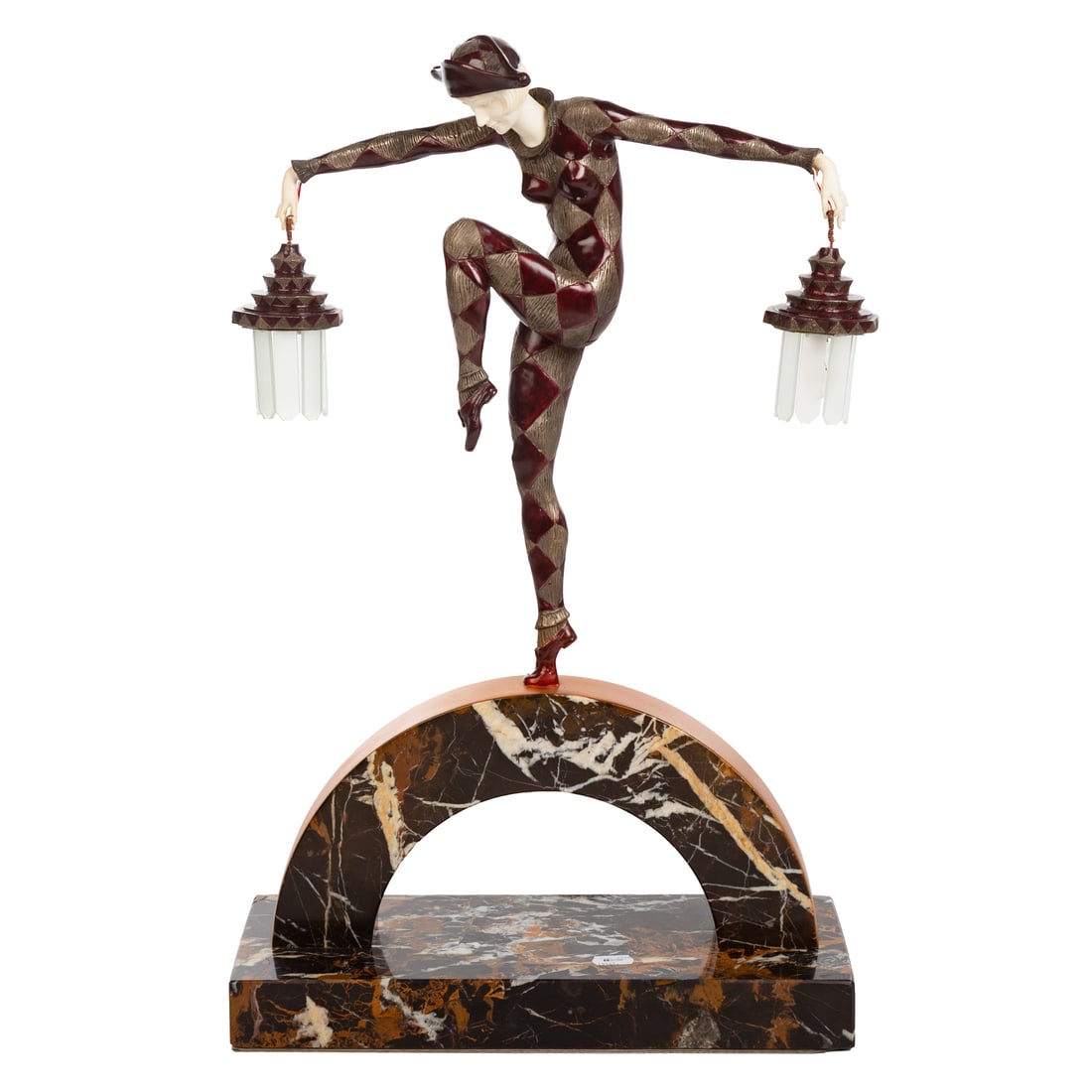 After Marcel Andre Bouraine "Dancing Harlequin" Figural Lamp (1 of 5)