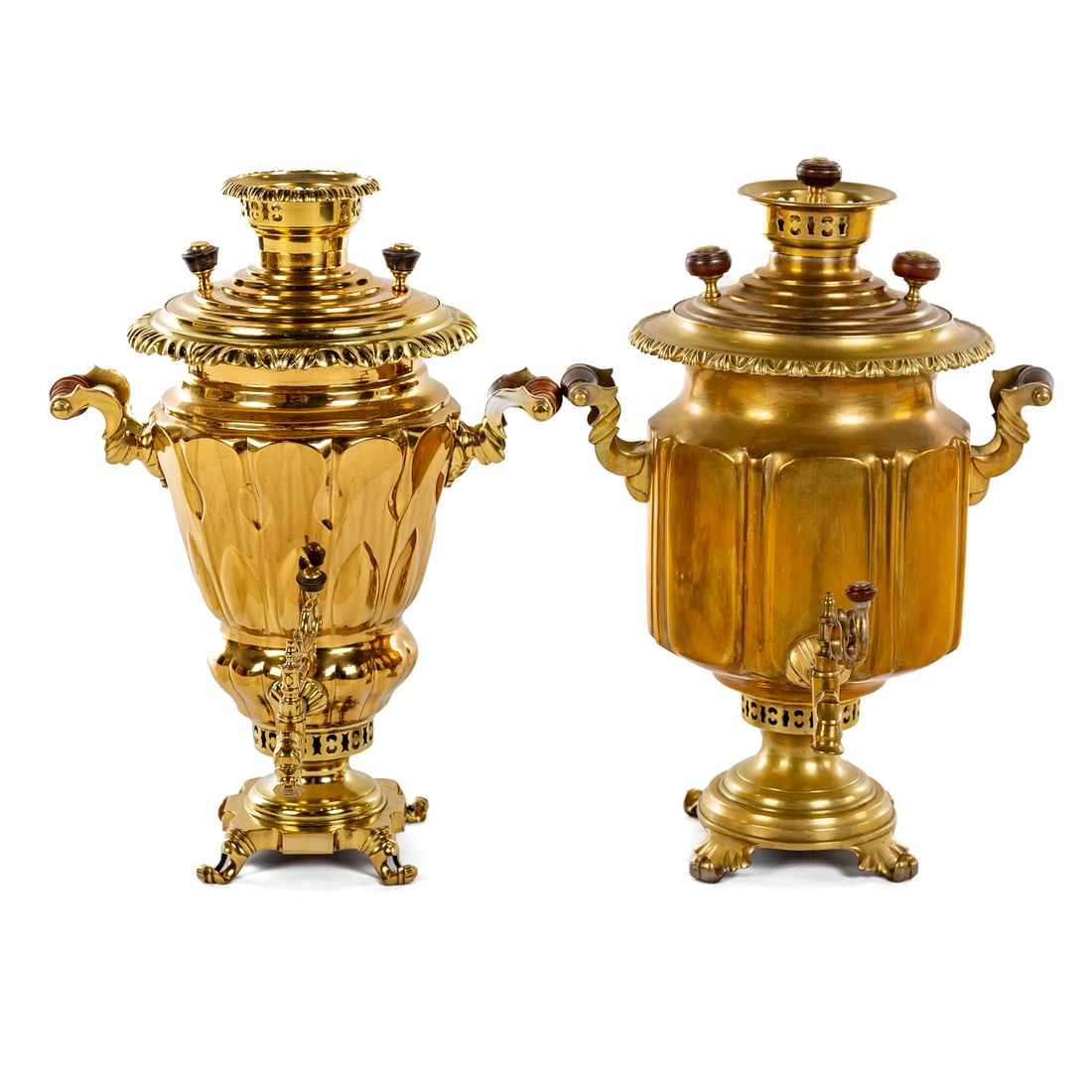 Two Brass Russian Samovars (1 of 7)