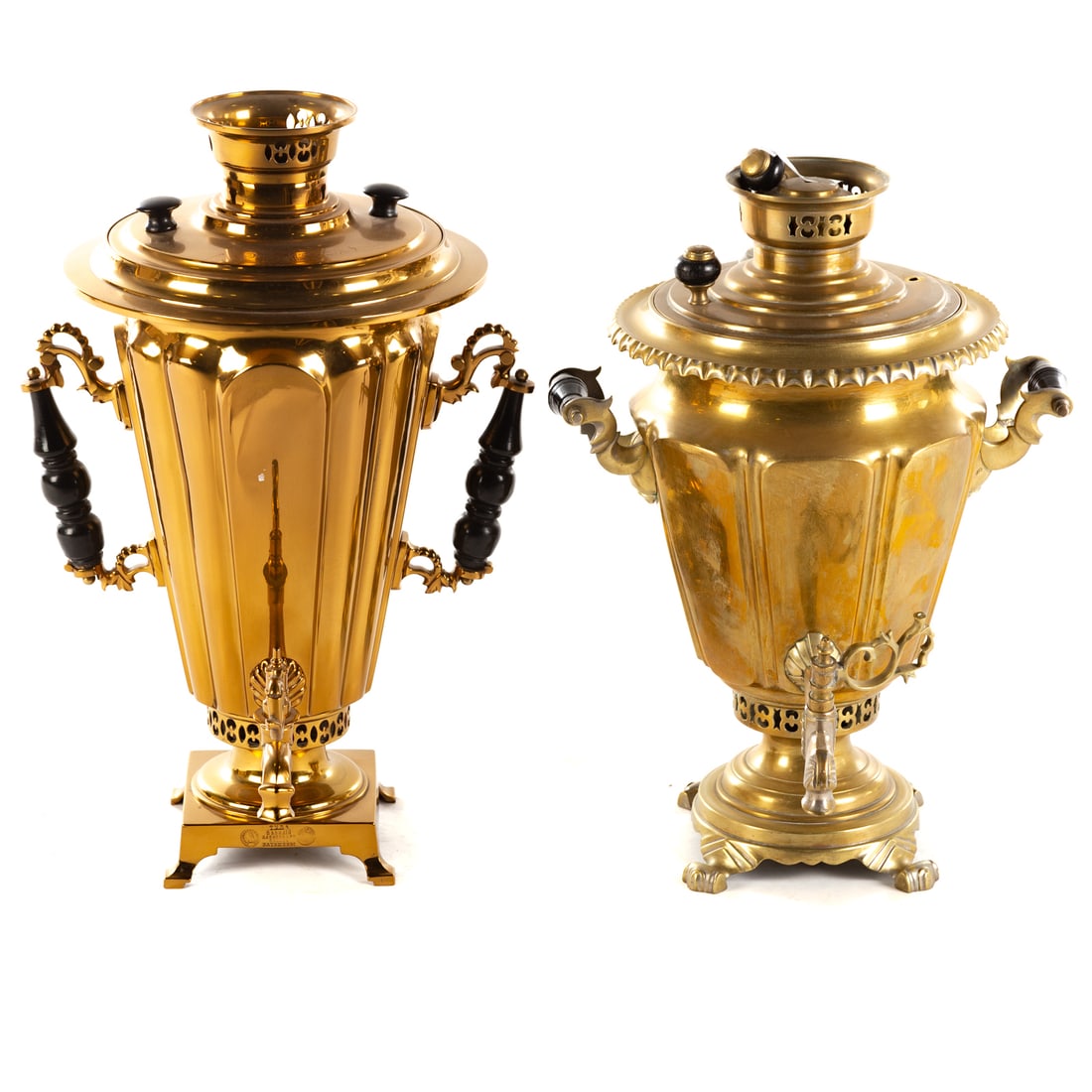 Two Brass Russian Samovars (1 of 5)