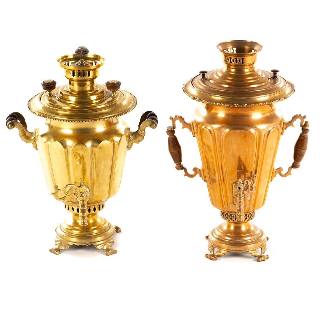 Two Brass Russian Samovars (1 of 5)