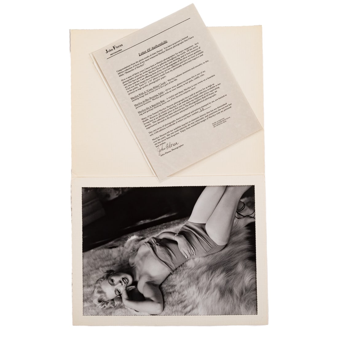 John Florea. "Marilyn on A Bearskin Rug," photo (1 of 3)