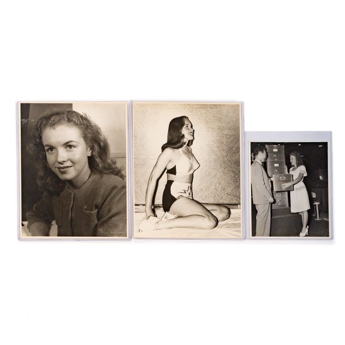 Four Early Photographs of Marilyn Monroe Modeling (1 of 6)