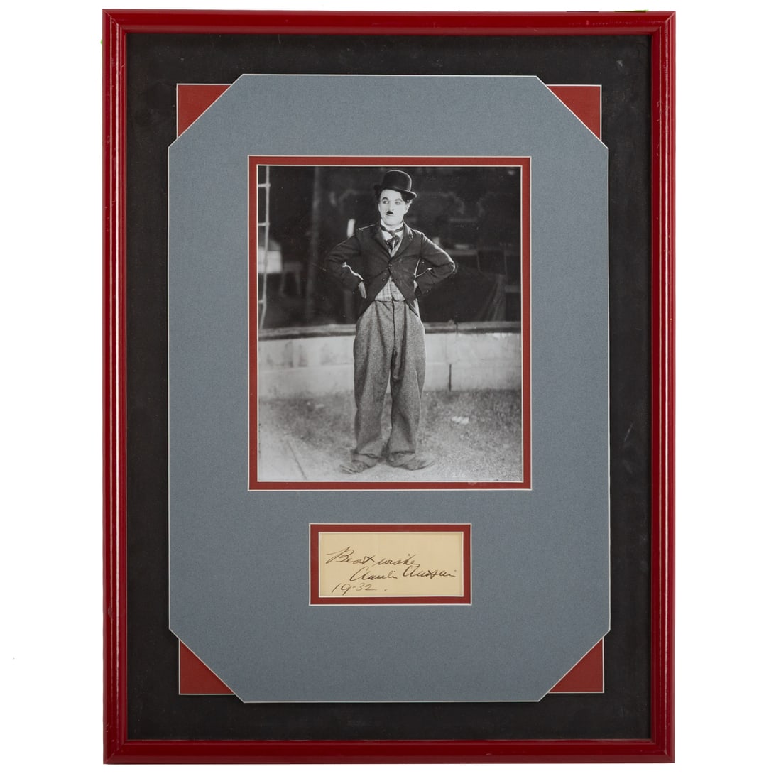 Charlie Chaplin, Framed Autograph (1 of 4)