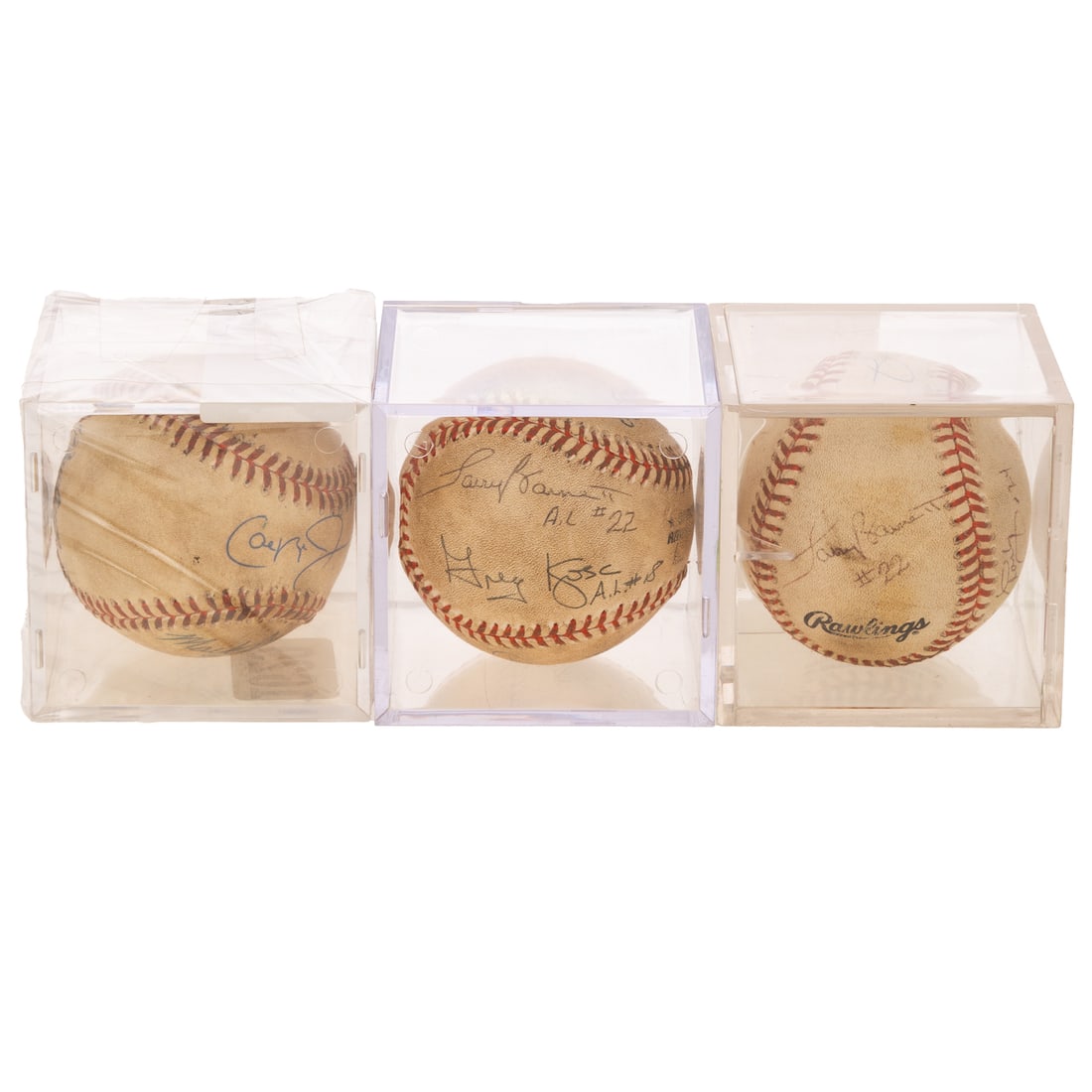Cal Ripken Jr., Autographed Baseballs: Comprising three autographed balls used on September 6, 1995 when Ripken broke Lou Gehrig's 2,131 consecutive games played streak, signed by Ripken and the four umpires. Includes a JSA letter of authe