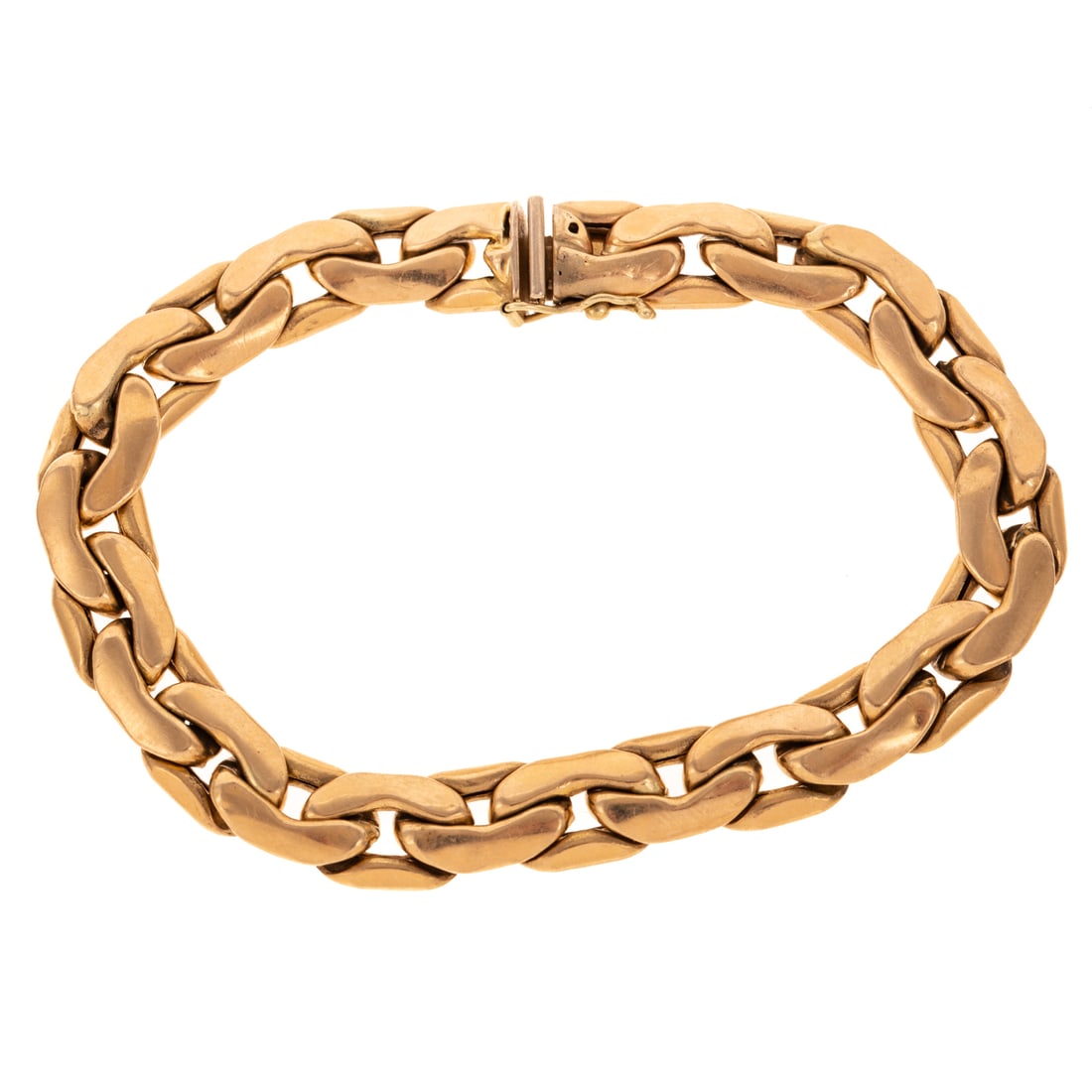 An Elongated Curb Link Bracelet in 14K (1 of 4)