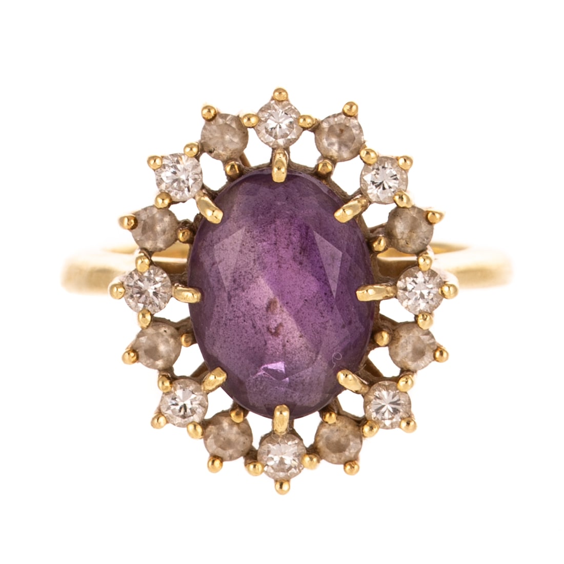 An Amethyst & Diamond Ring in 18K (1 of 5)