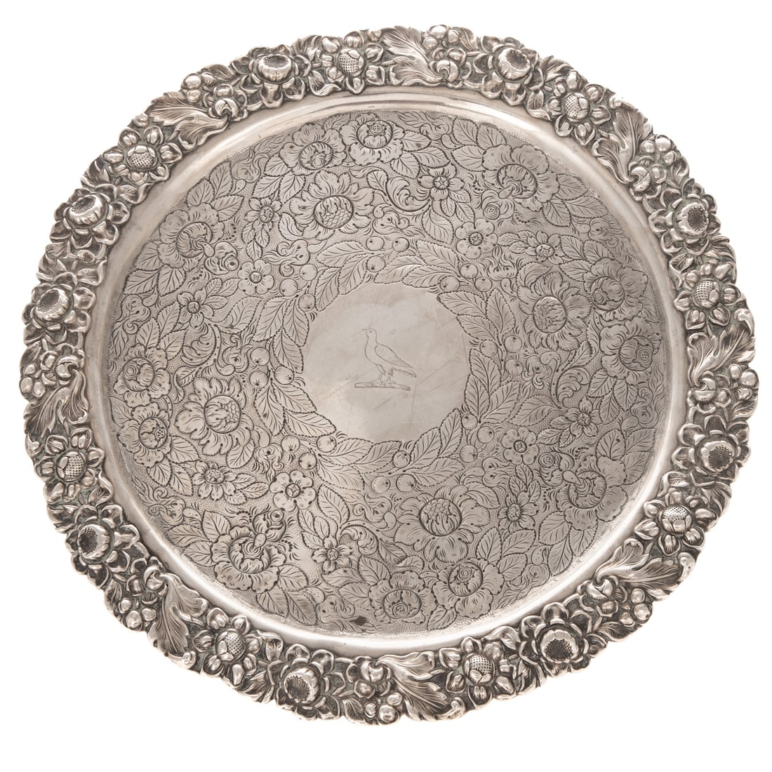 Early Samuel Kirk Coin Silver Salver (1 of 6)
