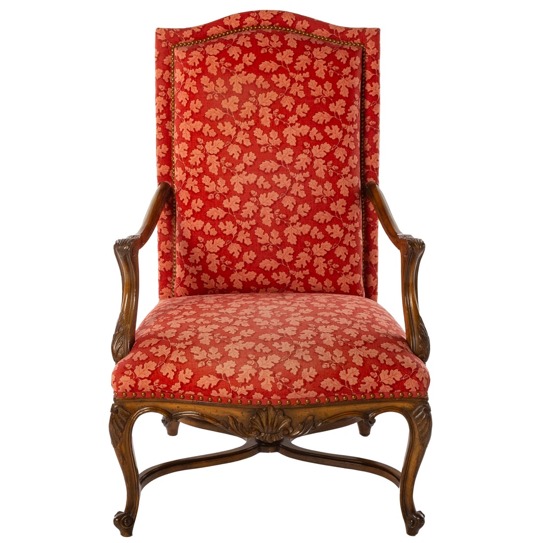 Charles X Style Walnut Upholstered Armchair (1 of 5)