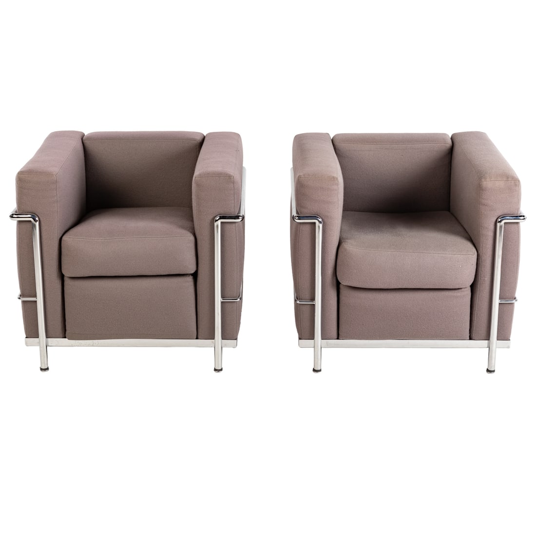 A Pair of Le Corbusier LC2 Armchairs, Made in Italy (1 of 3)