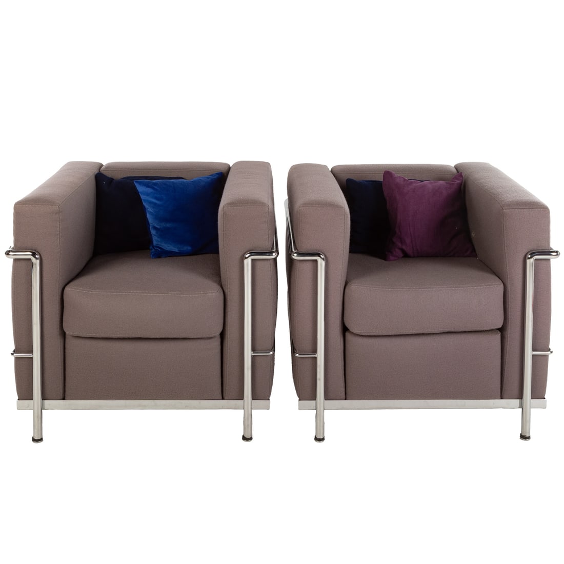 A Pair of Le Corbusier LC2 Armchairs, Made in Italy (1 of 3)