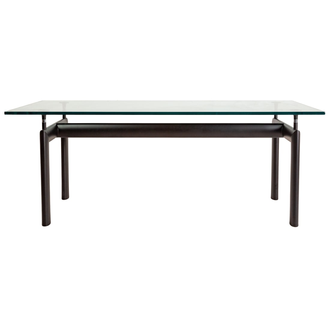 Le Corbusier Style LC6 Glass Top Dining Table (1 of 4)