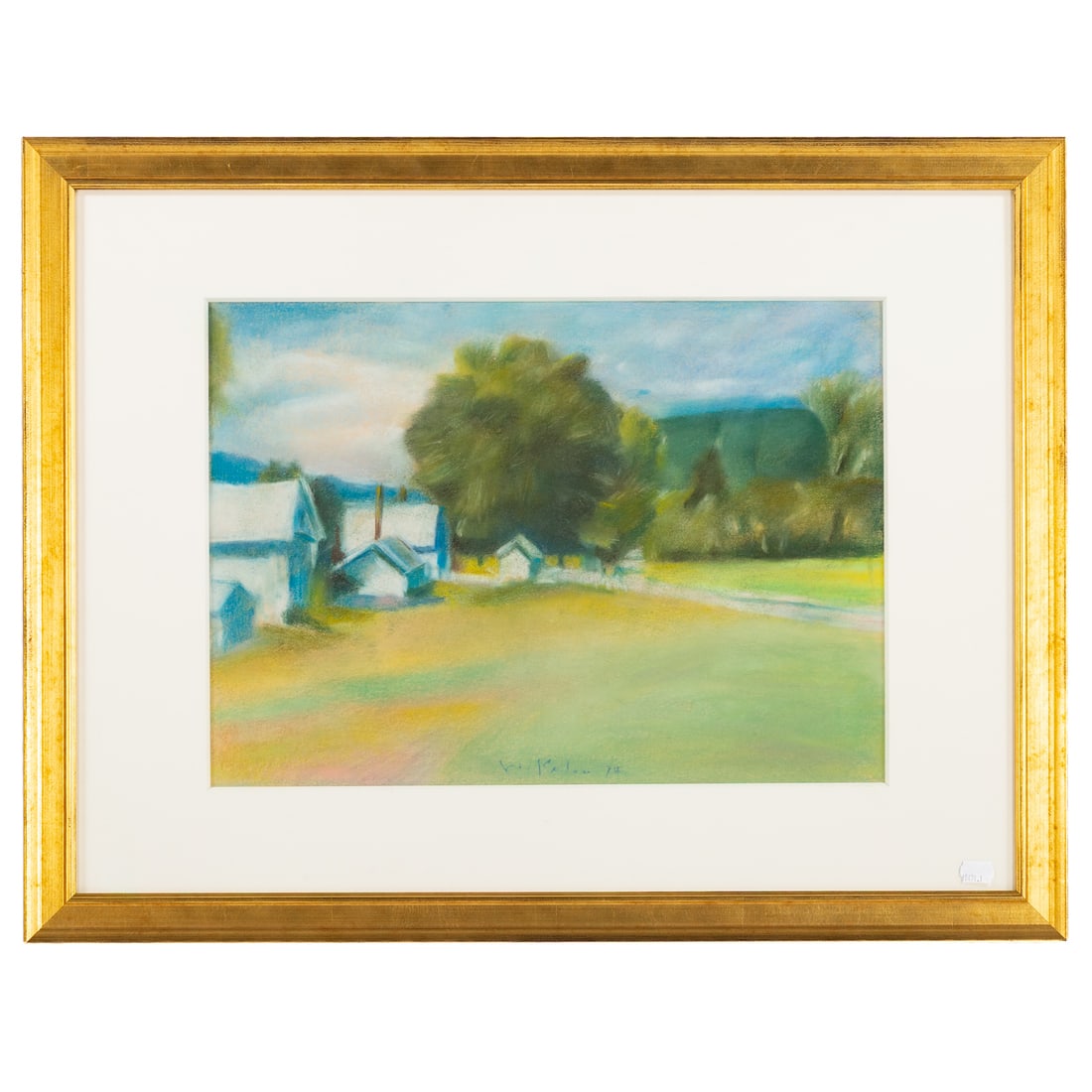 Wolf Kahn. Pastoral Scene, pastel: (American, 1927-2020) Pastel on paper, 1974, signed "W. Kahn" lc, sight size: 14 x 20 in., framed size: 24 x 31 in. Provenance: Acquired Mid-Hudson Auction Galleries, New Windsor, NY, 2022, from a pri