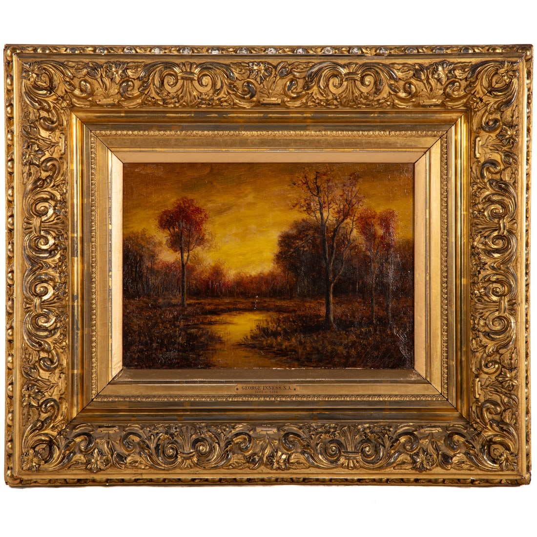 George Inness. Fall Pastoral Scene, oil (1 of 5)