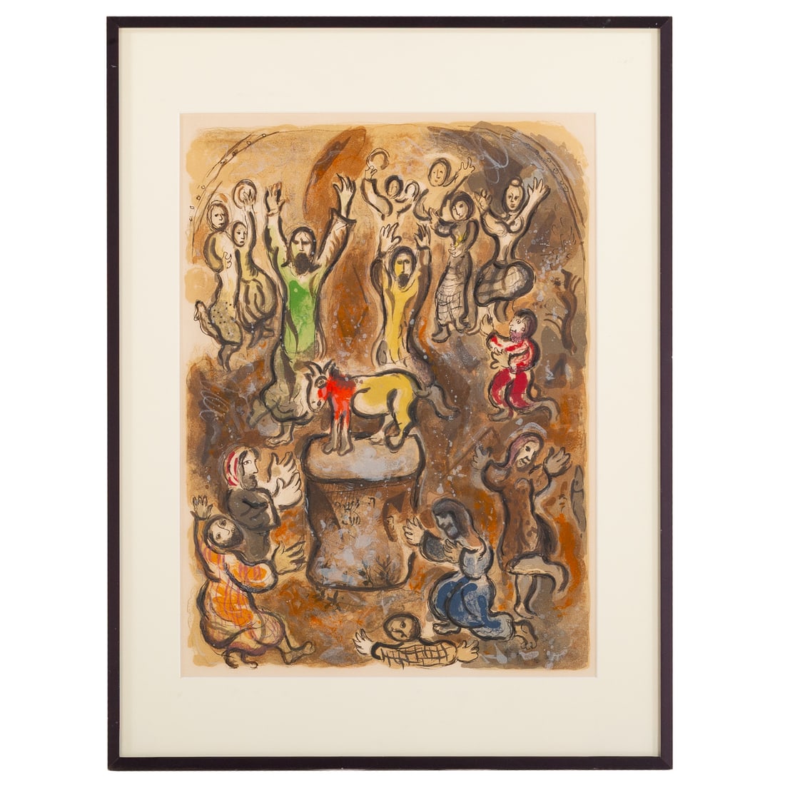 Marc Chagall. "The Adoration of the Golden Calf," lithograph (1 of 3)