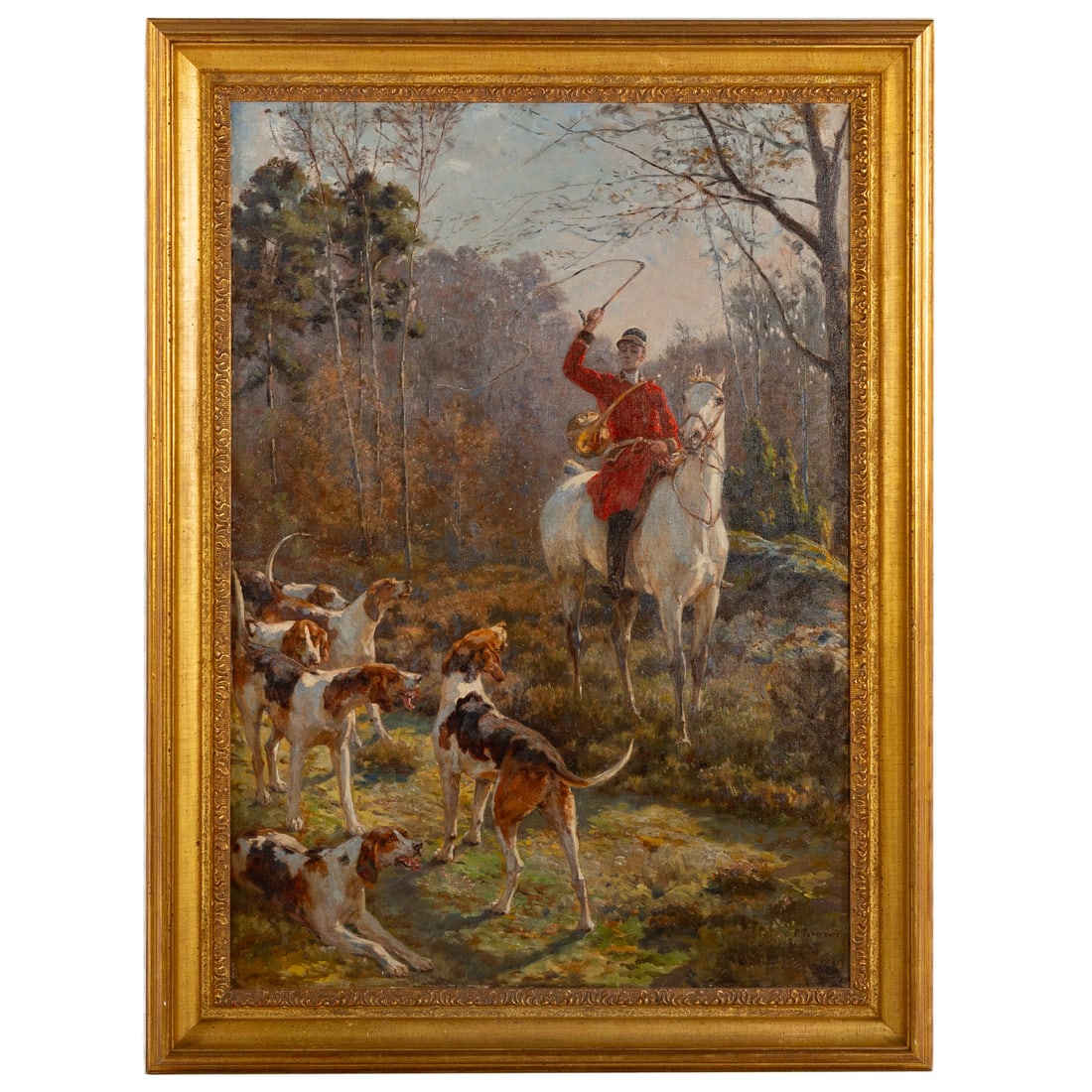 Paul Tavernier. At the Start of the Hunt, oil (1 of 5)