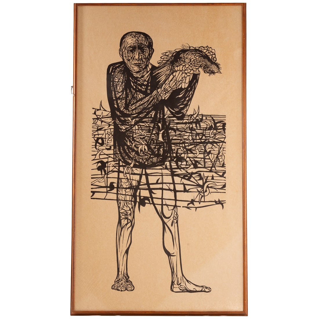 Leonard Baskin. "Man of Peace," woodcut (1 of 4)