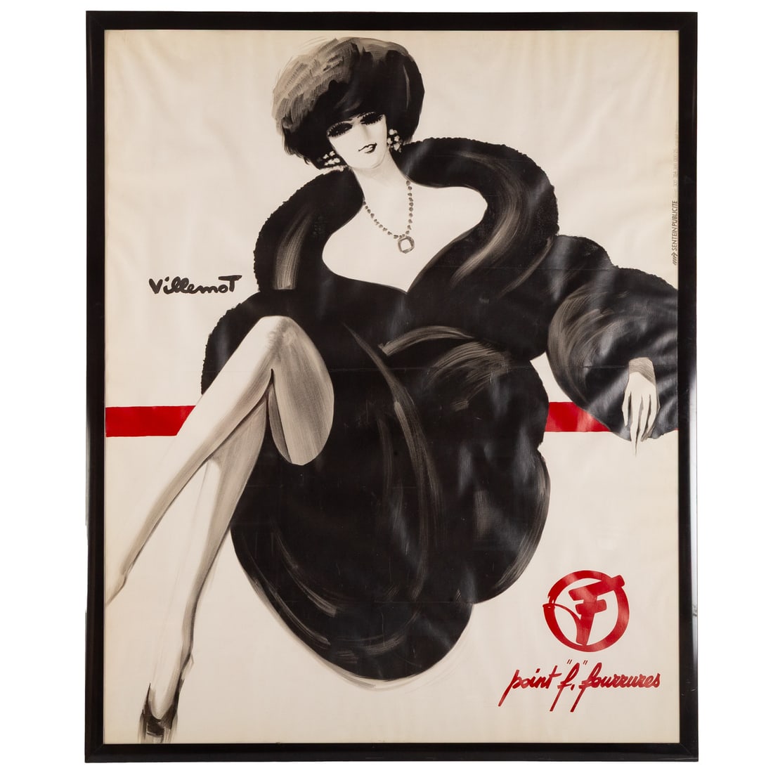 Bernard Villemot. "Point F. Fourrures," lithograph (1 of 3)