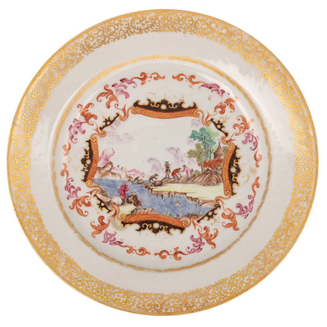 A Chinese Export Plate in the Meissen Manner