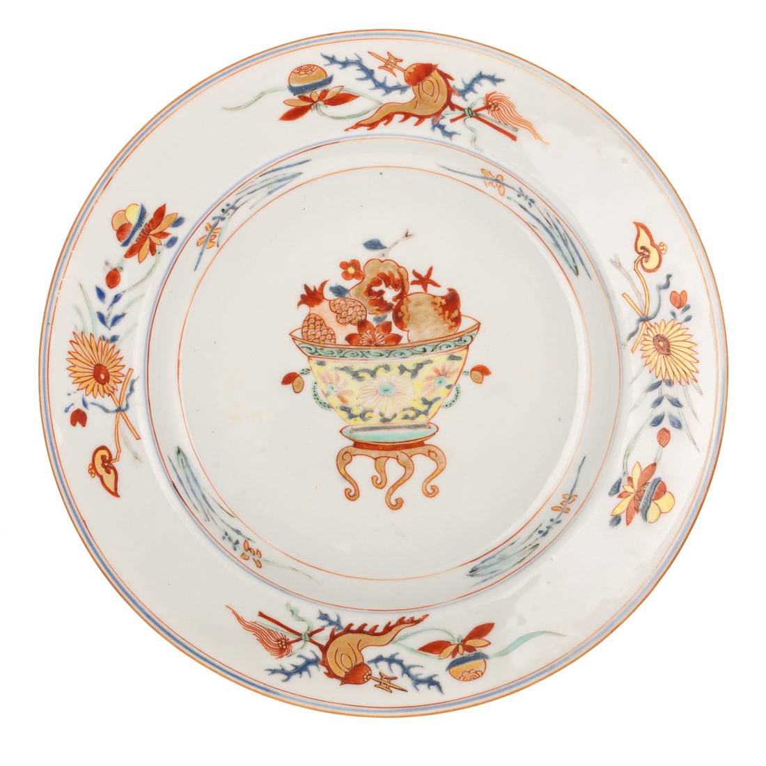 A Chinese Export Rouge De Fer Plate