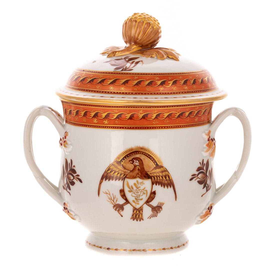 A Chinese Export American Market Eagle Sugar Bowl