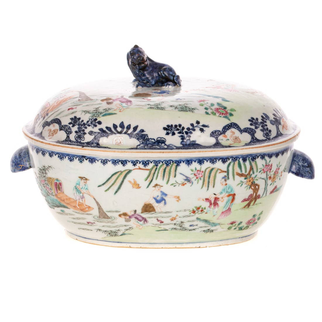 Rare Chinese Export Famille Rose Soup Tureen