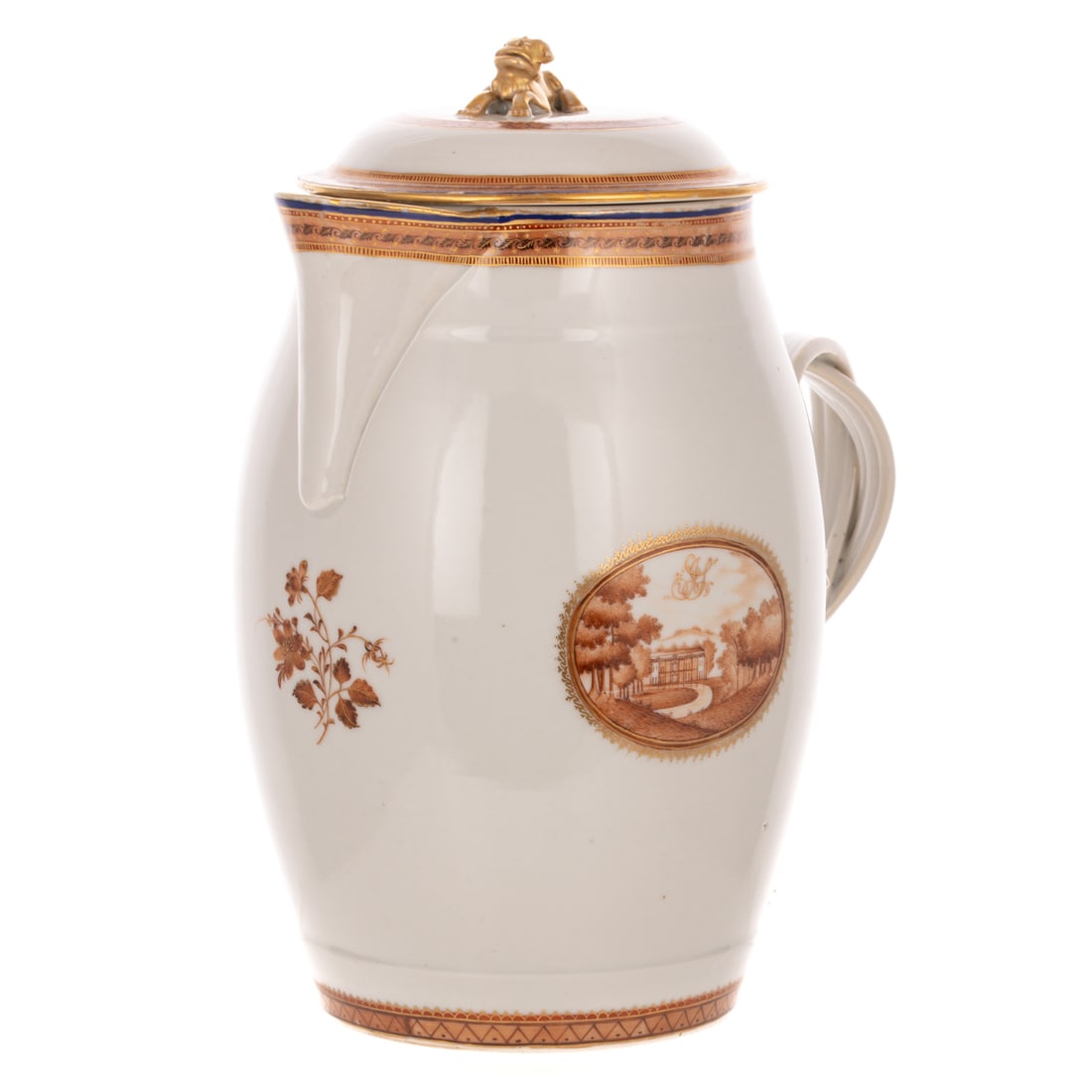 A Chinese Export Porcelain Cider Jug