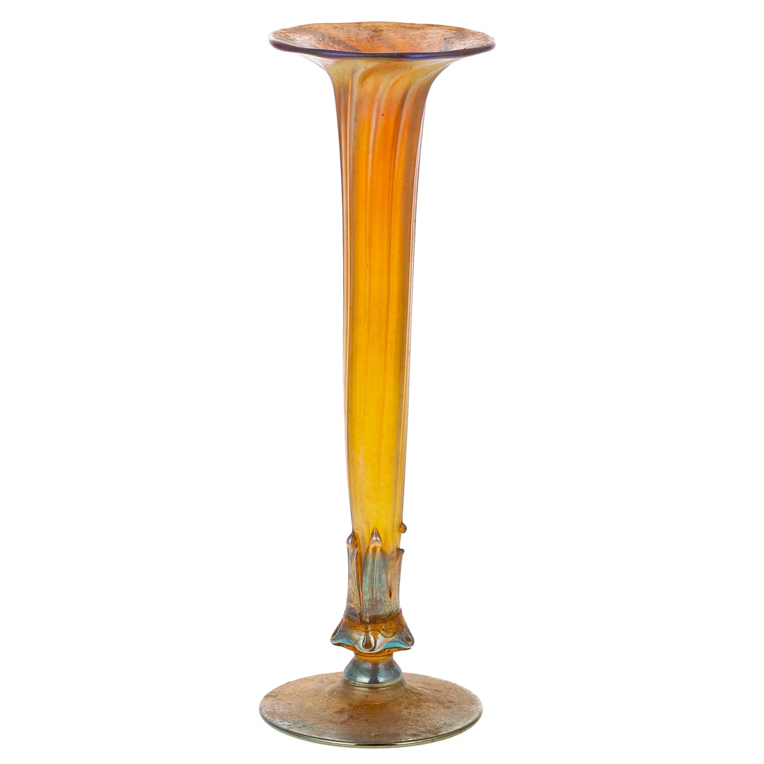 An LC Tiffany Iridescent Favrile Trumpet Vase (1 of 4)