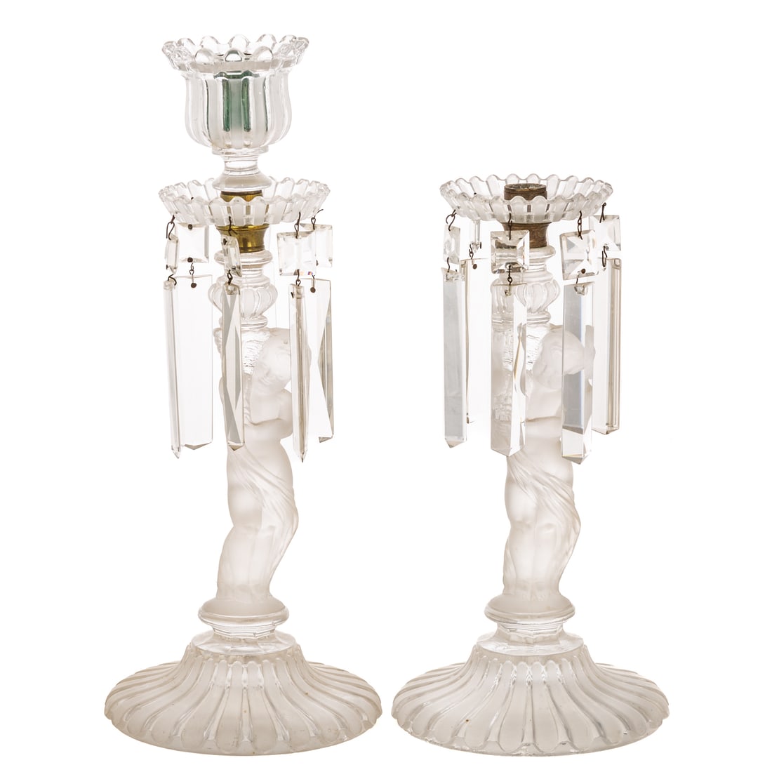 A Pair of Baccarat "Enfant" Crystal Candlesticks (1 of 4)