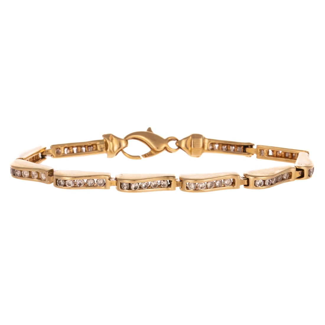 A 2.50 ct Italian Diamond Link Bracelet in 14K (1 of 3)