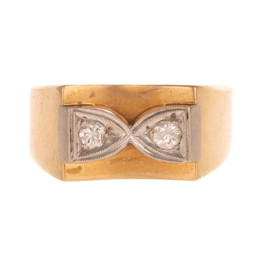A Retro Diamond Bow Ring in 14K (1 of 5)