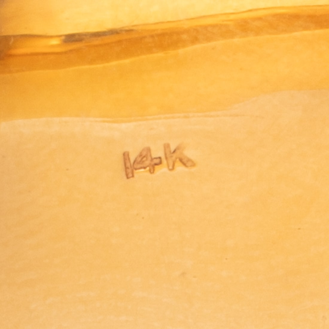 A Wide Half Dome Brushed Bangle in 14K - 2