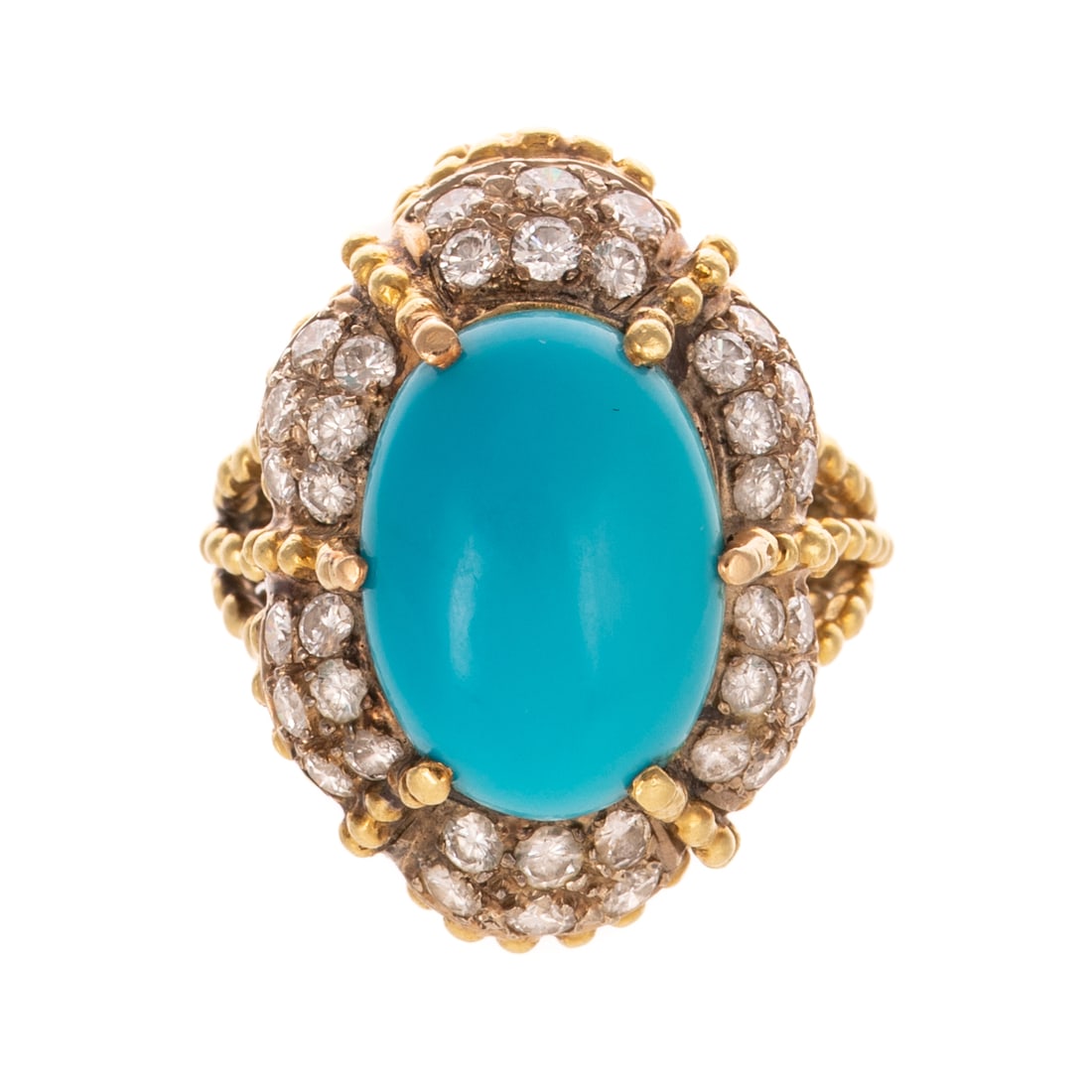A Turquoise & Diamond Ring by Andrew Grima in 18K (1 of 5)