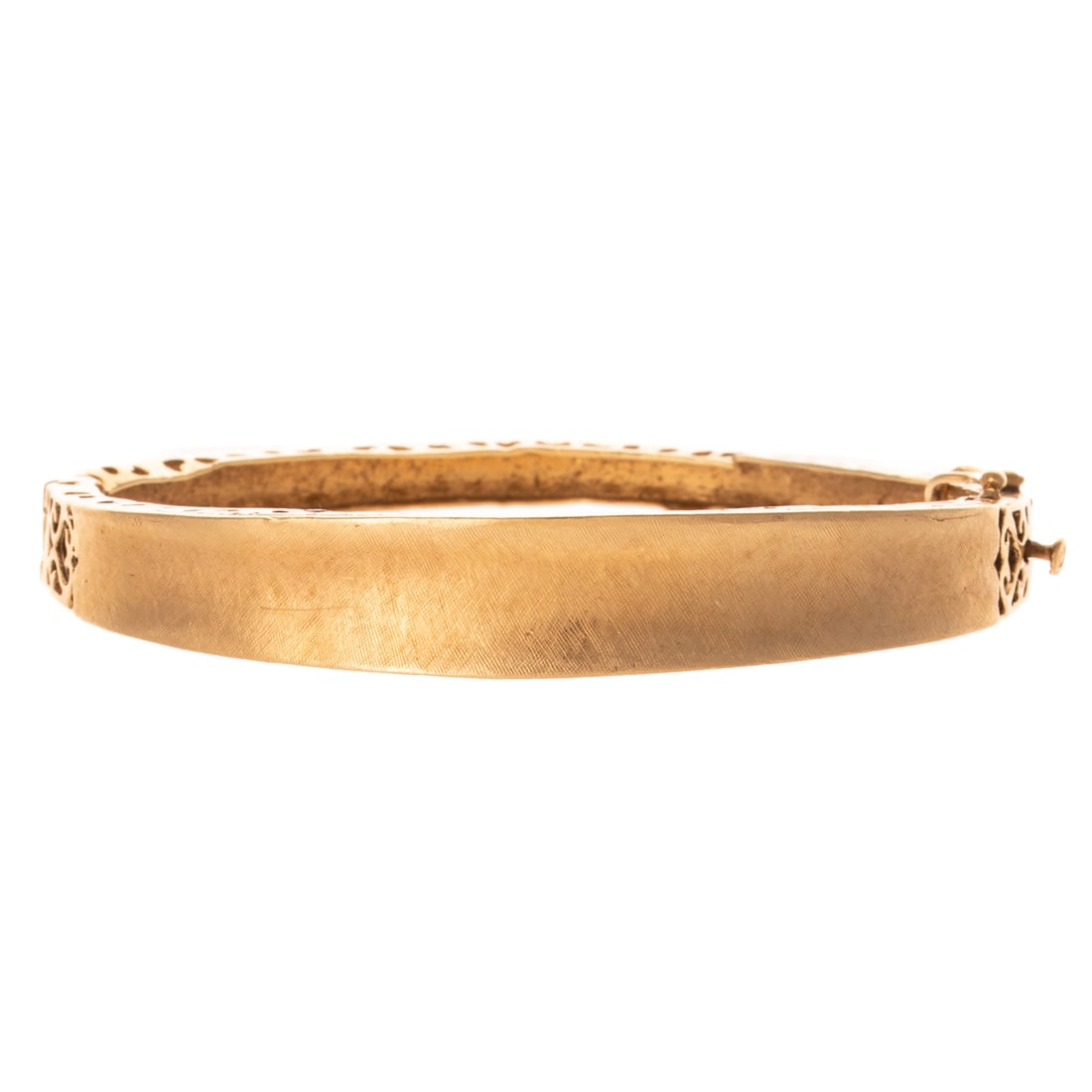A Florentine Finish Bangle in 14K (1 of 7)