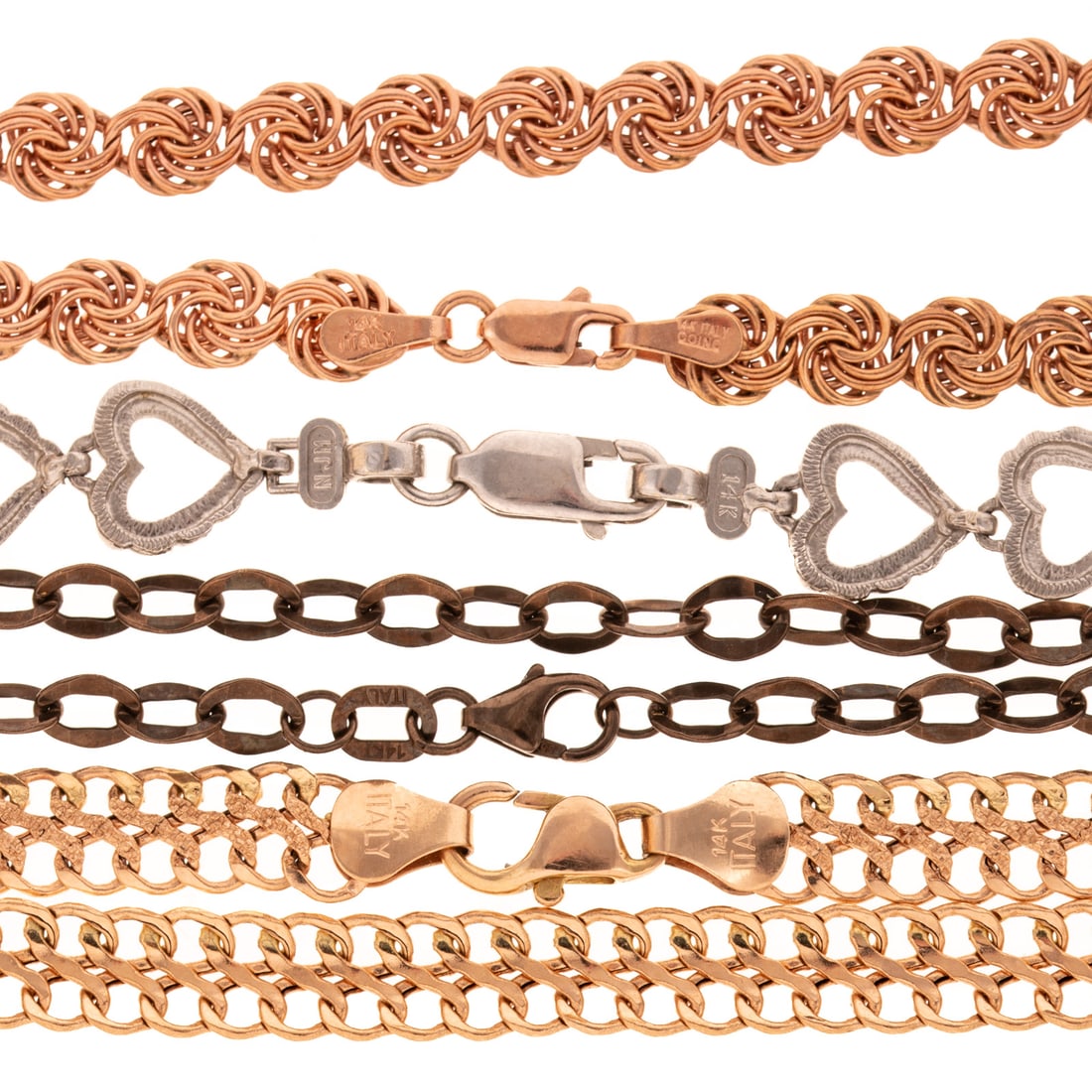 Four Link Bracelets in 14K - 2
