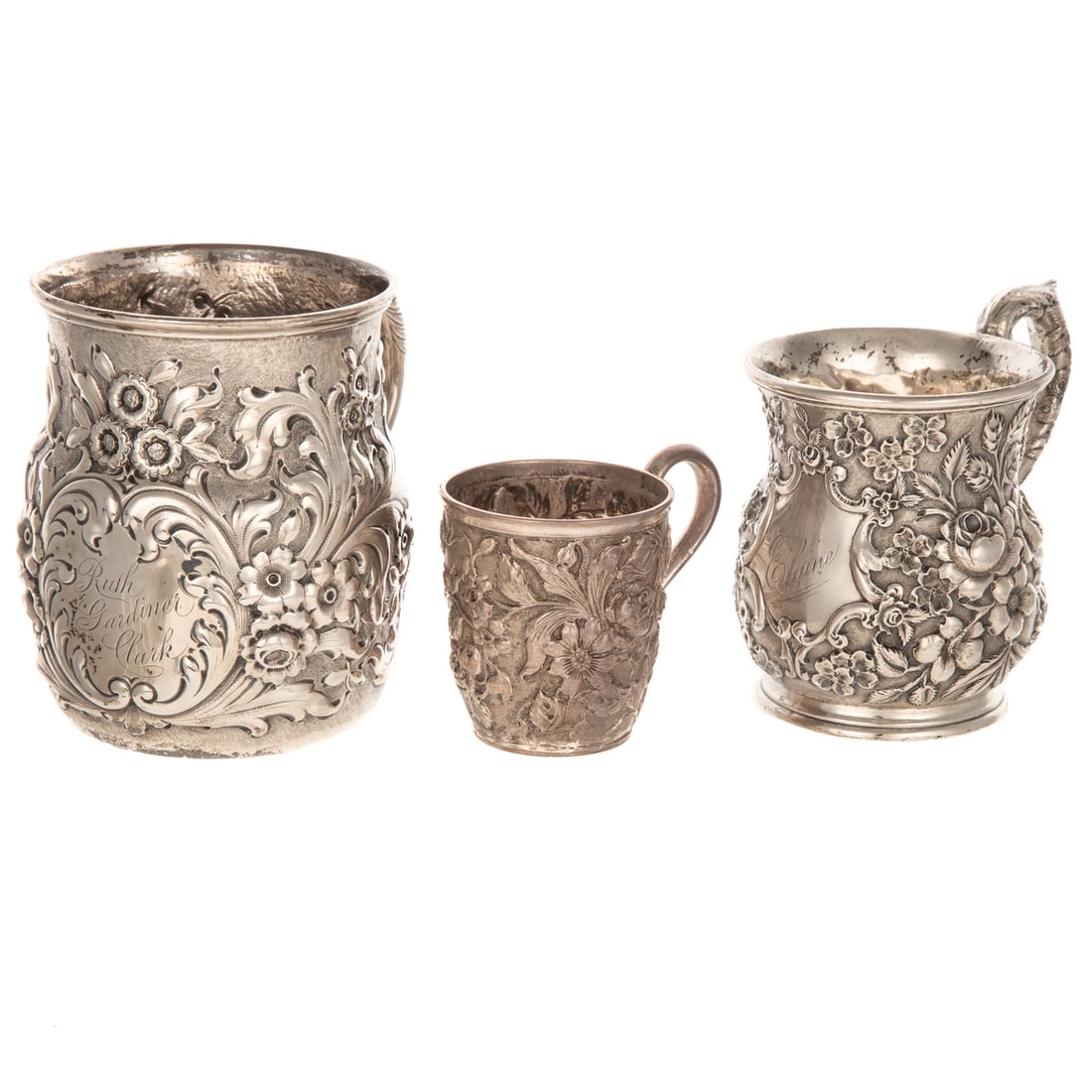 Three Sterling Repousse Cups (1 of 4)