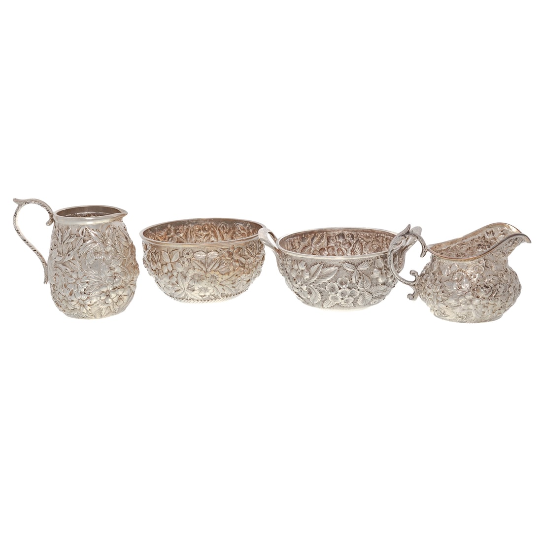 Four Pieces of Baltimore Sterling Repousse Hollowware (1 of 5)