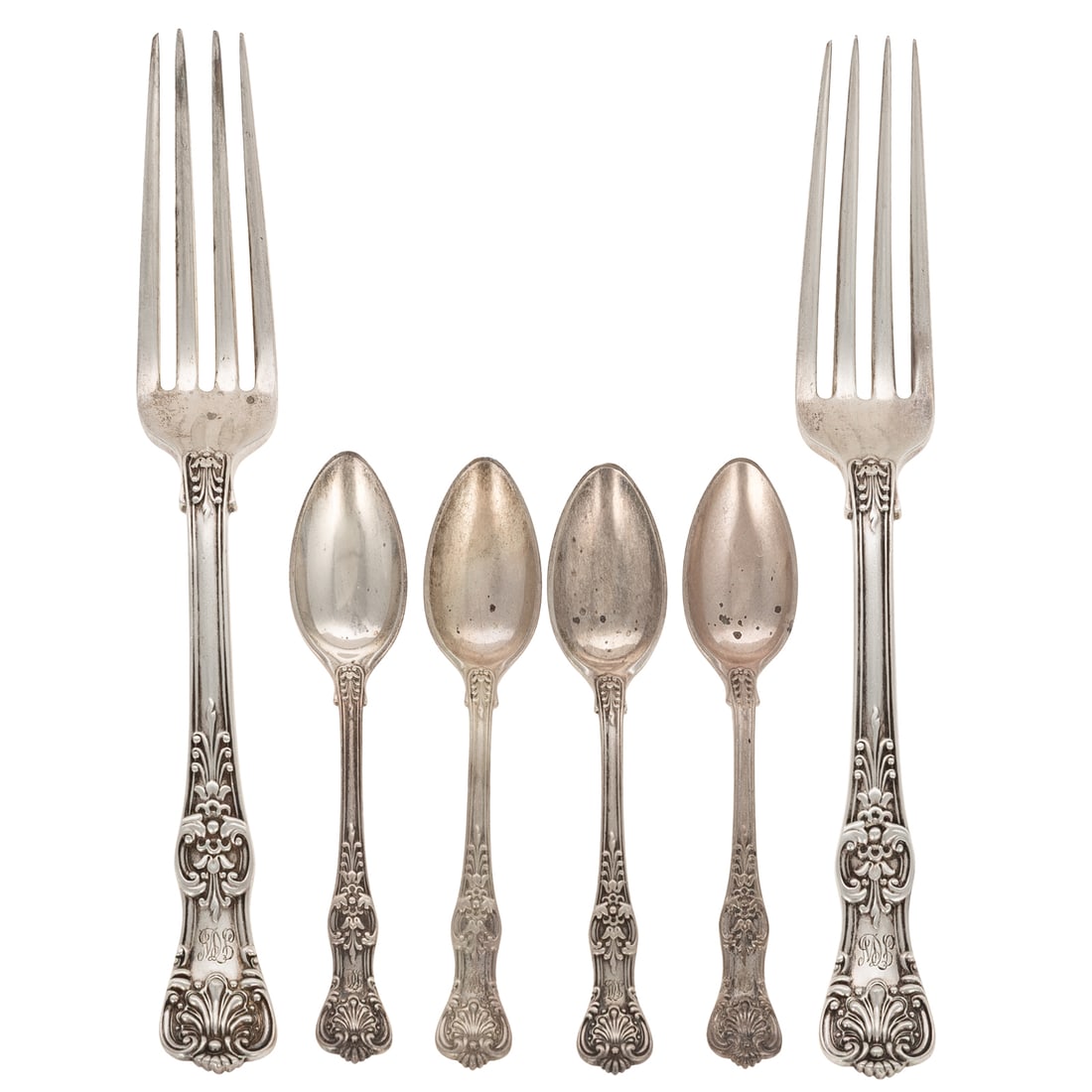 24 Pieces Tiffany & Co. Sterling "English King" (1 of 4)