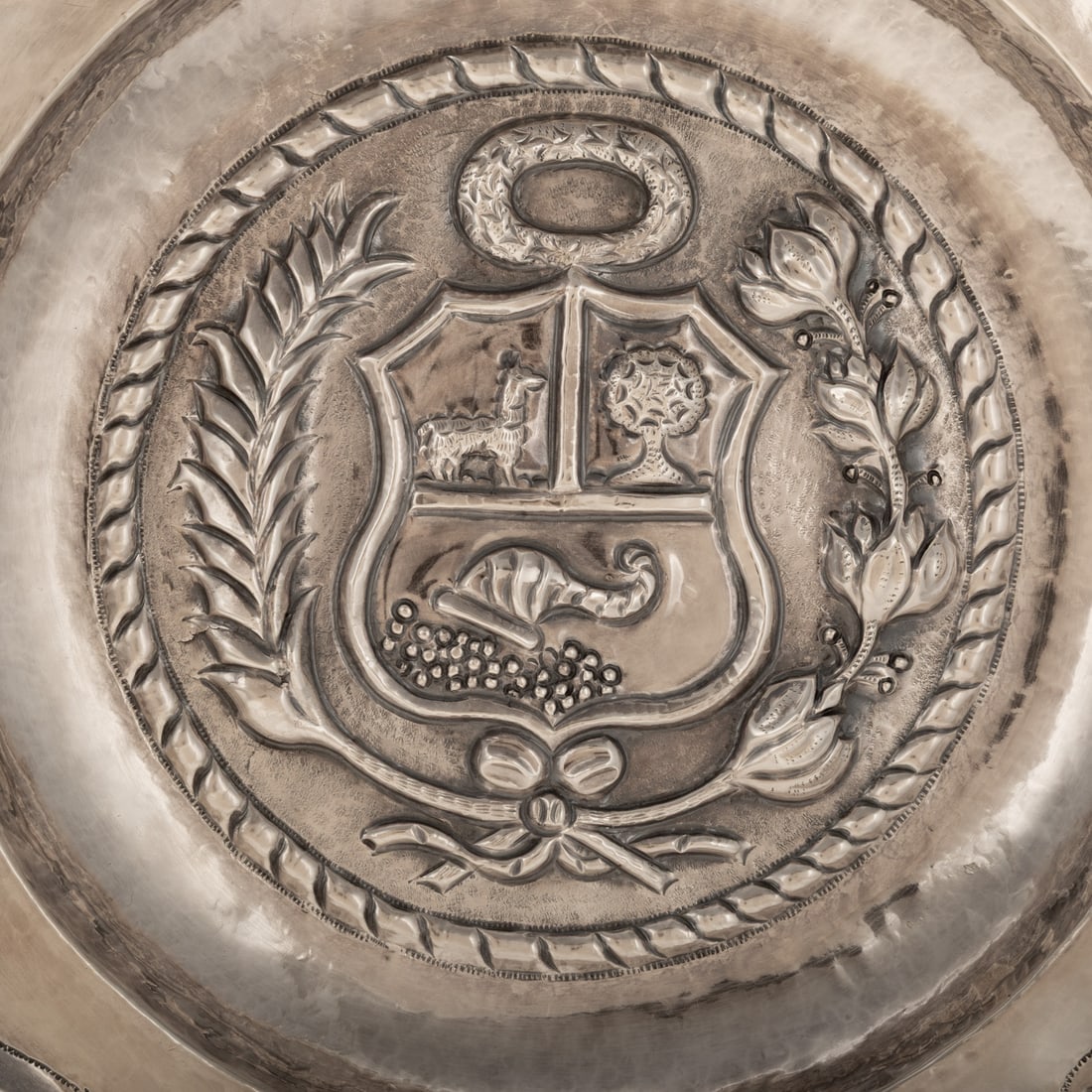Two Peruvian Sterling Repousse Chargers - 2