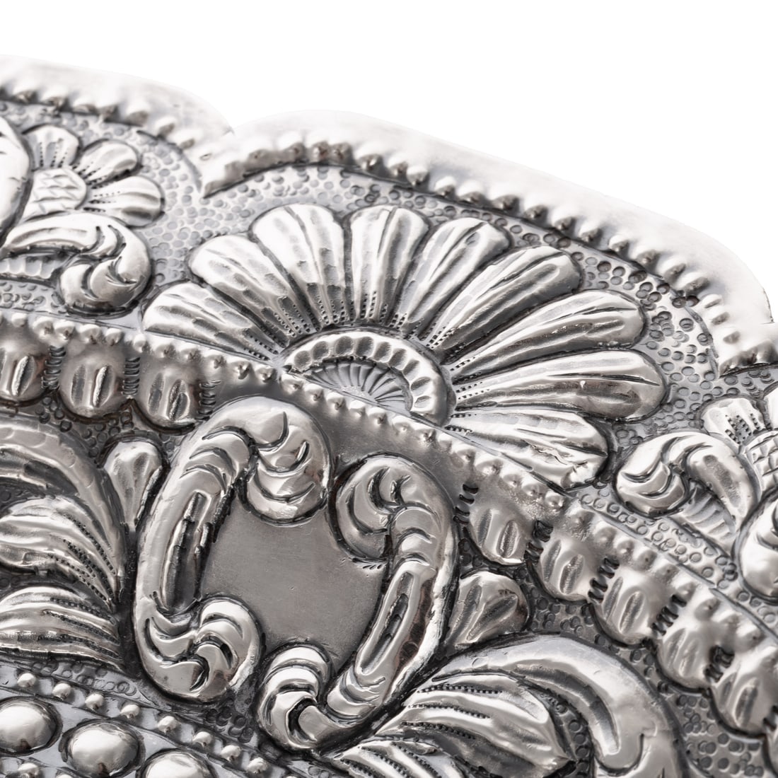 Peruvian Silver Repousse Charger - 4